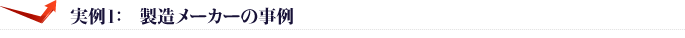 事例1：製造メーカーの場合
