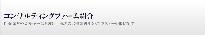 コンサルティングファーム紹介